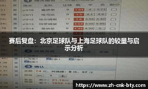 赛后复盘:北京足球队与上海足球队的较量与启示分析